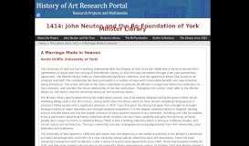 
							         A Marriage Made in Heaven - History of Art Portal - University of York								  
							    
