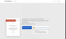 
							         a model of an online student admission system for ... - Academia.edu								  
							    