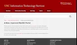 
							         A New, Improved MyUSC Portal | IT Services | USC								  
							    
