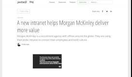 
							         A new intranet helps Morgan McKinley deliver more value								  
							    