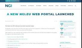 
							         A new NGI.EU web portal launched - Next Generation Internet								  
							    