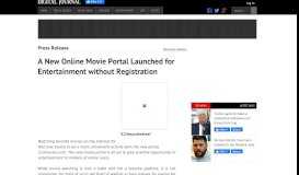 
							         A New Online Movie Portal Launched for Entertainment without ...								  
							    