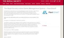 
							         A new Royal Society online Grants Management System – Flexi-Grant ...								  
							    