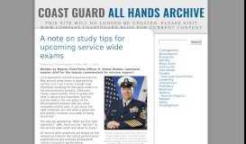 
							         A note on study tips for upcoming service wide exams « Coast Guard ...								  
							    