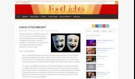 
							         A Pair of Letters from Equity - Footlights								  
							    