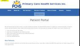 
							         A Patient Portal | Primary Care Health Services, Inc.								  
							    