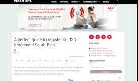 
							         A perfect guide to register on BSNL broadband South East. - MashTips								  
							    