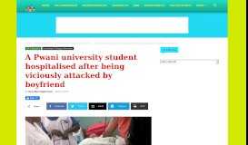 
							         A Pwani university student hospitalised after being viciously attacked ...								  
							    
