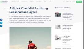 
							         A Quick Checklist for Hiring Seasonal Employees - Zenefits								  
							    