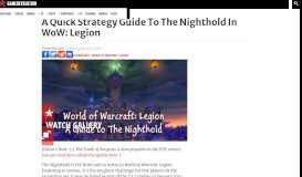 
							         A Quick Strategy Guide To The Nighthold In WoW: Legion ...								  
							    