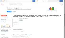 
							         A Reference Handbook of the Medical Sciences Embracing the Entire ...								  
							    