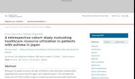 
							         A retrospective cohort study evaluating healthcare resource utilization ...								  
							    