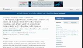 
							         A SENtence Supramodal Areas AtlaS (SENSAAS) based on ...								  
							    