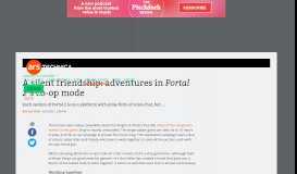 
							         A silent friendship: adventures in Portal 2's co-op mode | Ars Technica								  
							    