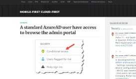 
							         A standard AzureAD user have access to browse the admin portal ...								  
							    