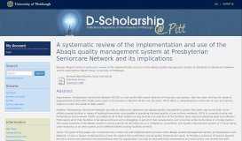 
							         A systematic review of the implementation and use of the ...								  
							    