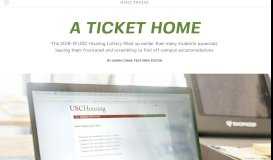 
							         A ticket home The 2018-19 USC Housing Lottery filled ... - Daily Trojan								  
							    