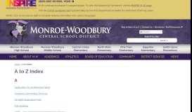 
							         A to Z Index | Monroe-Woodbury Central School District, Central Valley ...								  
							    