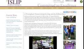 
							         A Triumphant Homecoming for Islip and the ... - Islip School District								  
							    