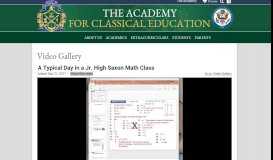
							         A Typical Day in a Jr. High Saxon Math Class | Academy for Classical ...								  
							    