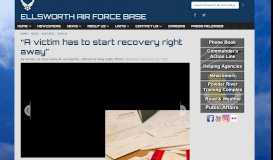 
							         “A victim has to start recovery right away” > Ellsworth Air Force Base ...								  
							    