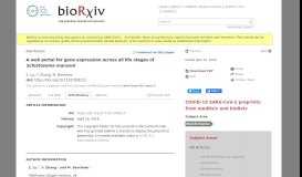 
							         A web portal for gene expression across all life stages of Schistosoma ...								  
							    