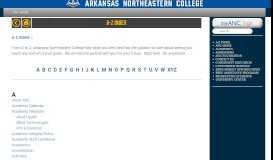 
							         A-Z Inde - Arkansas Northeastern College								  
							    