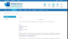 
							         A - Z Index / A - Z Index - Dobbs Ferry School District								  
							    