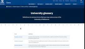 
							         A-Z of University terms : Students - Student.unimelb - University of ...								  
							    