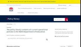 
							         A-Z | Policy library - NSW Department of Education - NSW Government								  
							    