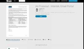 
							         A4 Proposal - Intertek, Email Portal - Yumpu								  
							    