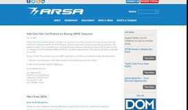 
							         A4A Gets FAA Clarification on Boeing AMOC Requests – ARSA								  
							    