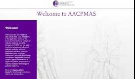 
							         AACPMAS | Applicant Login Page								  
							    