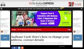 
							         Aadhaar Card: Here's how to change your address, contact details ...								  
							    