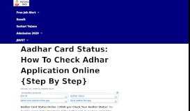 
							         Aadhar Card Status Online: uidai gov check your aadhaar status 2019								  
							    