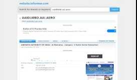 
							         aaidlwbd.aai.aero at WI. AIRPORTS AUTHORITY OF INDIA | (A ...								  
							    