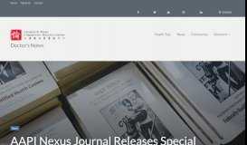 
							         AAPI Nexus Journal Releases Special Community Health Center ...								  
							    