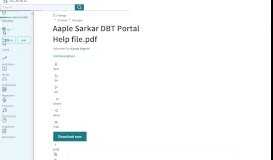 
							         Aaple Sarkar DBT Portal Help file.pdf | Authentication | Password								  
							    