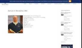 
							         Aaron A. Westphal, MD | Appalachian Regional Healthcare System								  
							    