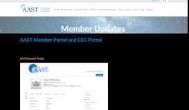 
							         AAST Member Portal and CEC Portal								  
							    