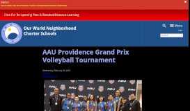 
							         AAU Providence Grand Prix Volleyball Tournament | Our World ...								  
							    