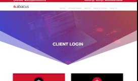 
							         Abacus Associates Adviser and Client Portal Login page								  
							    