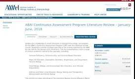 
							         ABAI Continuous Assessment Program Literature Review – January ...								  
							    