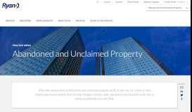 
							         Abandoned and Unclaimed Property - Ryan, LLC								  
							    