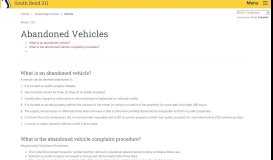 
							         Abandoned Vehicles - Article · 311 Service Portal								  
							    