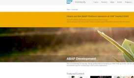 
							         ABAP Development | Community Topics - SAP								  
							    