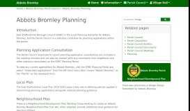 
							         Abbots Bromley Planning Consultations								  
							    