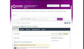
							         Abbots Care Limited - CQC								  
							    