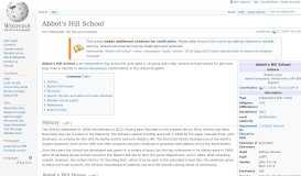 
							         Abbot's Hill School - Wikipedia								  
							    