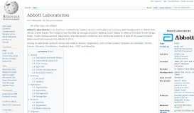 
							         Abbott Laboratories - Wikipedia								  
							    